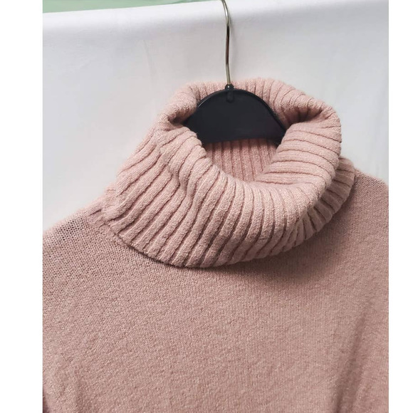 BP Nordstrom Super Soft Pink Adobe Longline Turtleneck Sweater BP420420MI Small - Picture 5 of 11